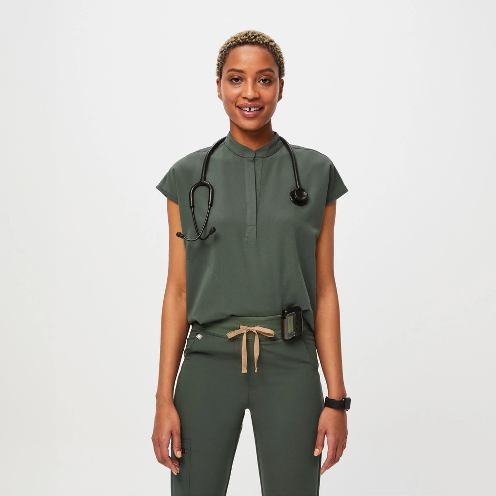 FIGS XXS Moss Rafaela Scrub Top - Picture 4 of 5